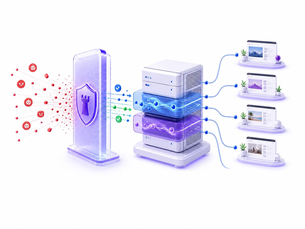 BashEdge stopping hostile traffic before it reaches the nginx and Apache layers of a Plesk Web server and its hosted websites