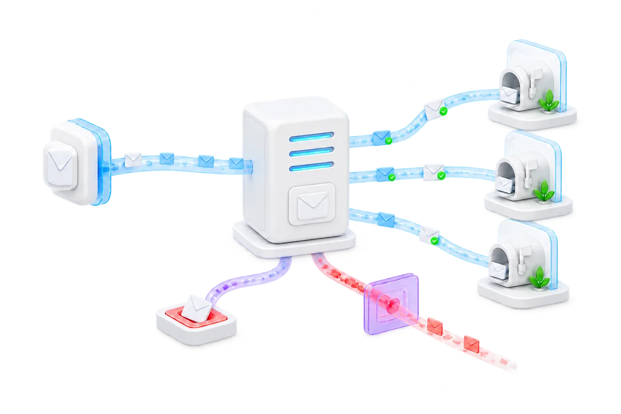 BashEmail sorting mail into inbox, Junk and quarantine while protecting separate DirectAdmin users and stopping outgoing abuse
